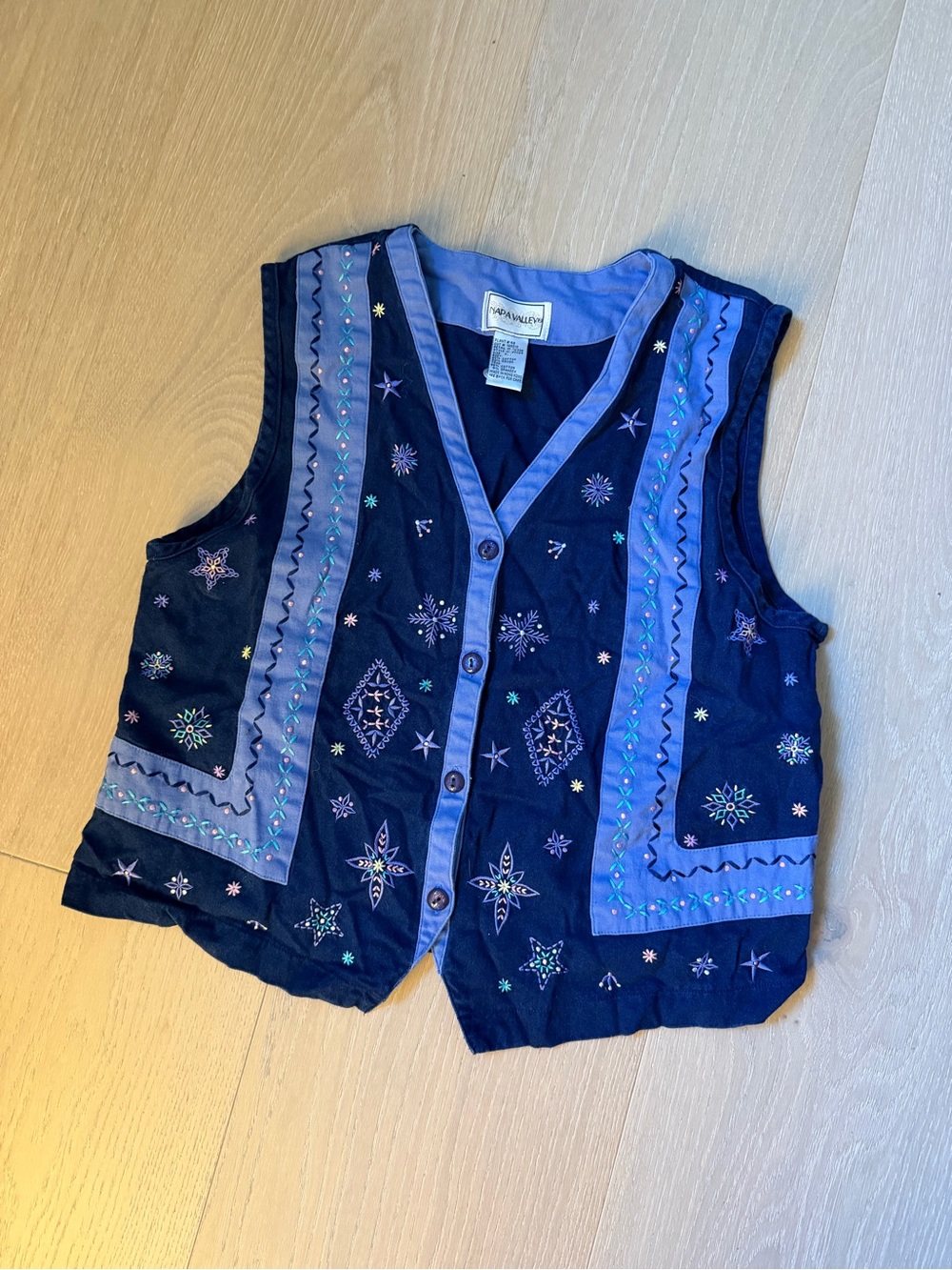 Vintage Embroidered Cotton Vest